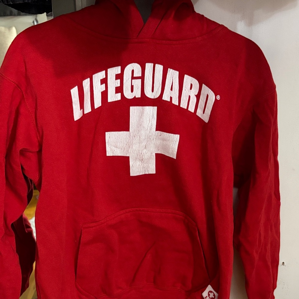 Red Unisex Lifeguard hoodie